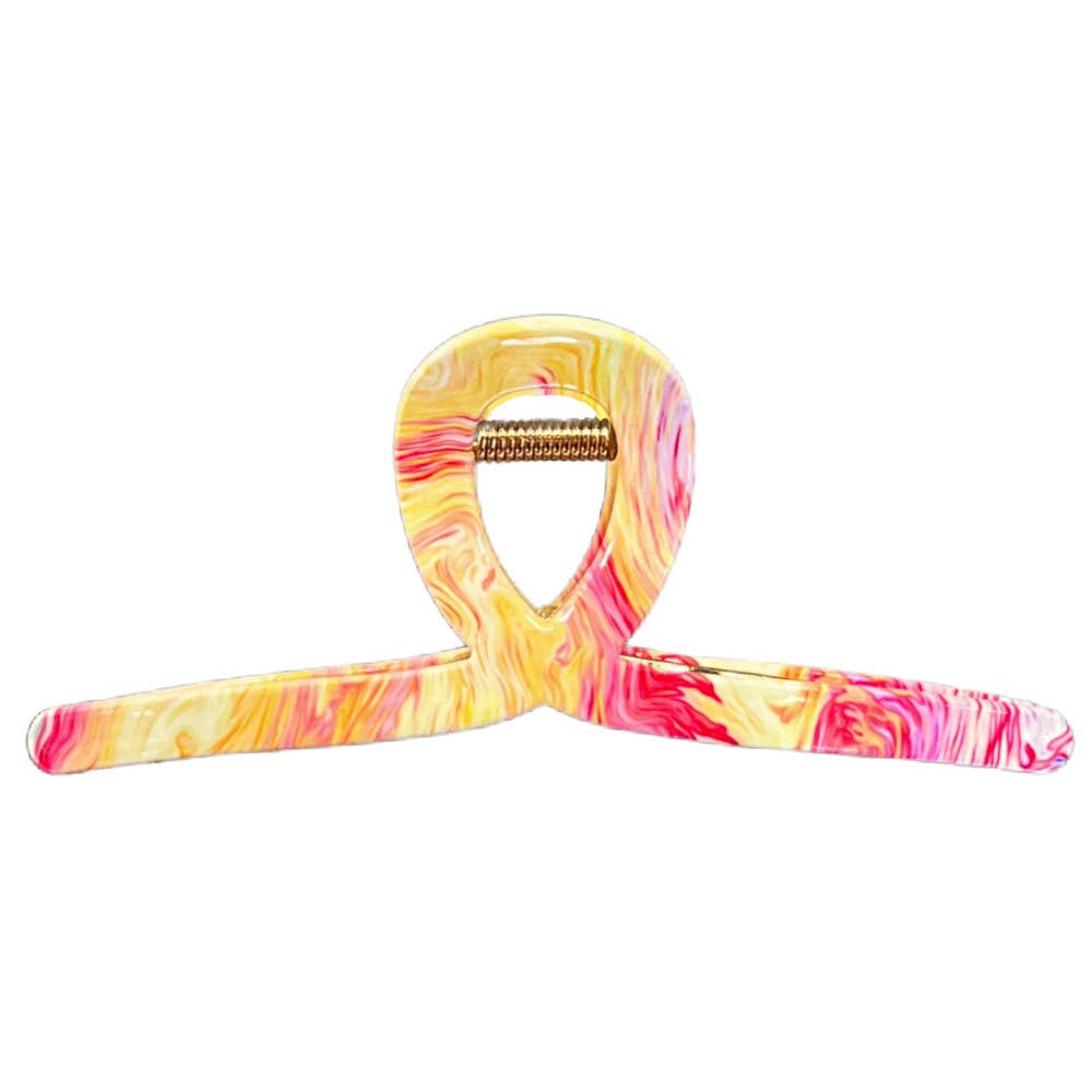 Looped Claw Clip - Hot Pink | Sturdy hair clip