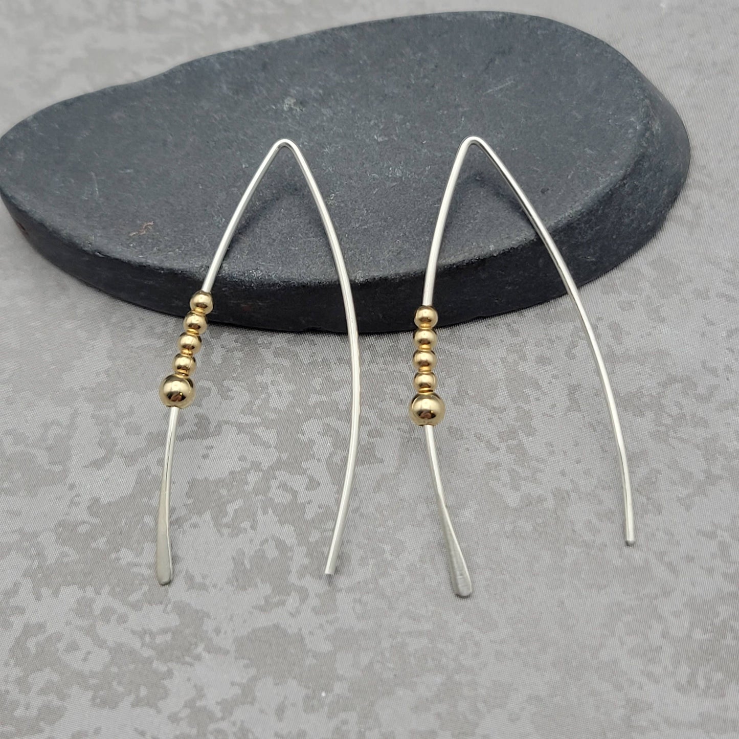 Silver and Gold beaded threaders