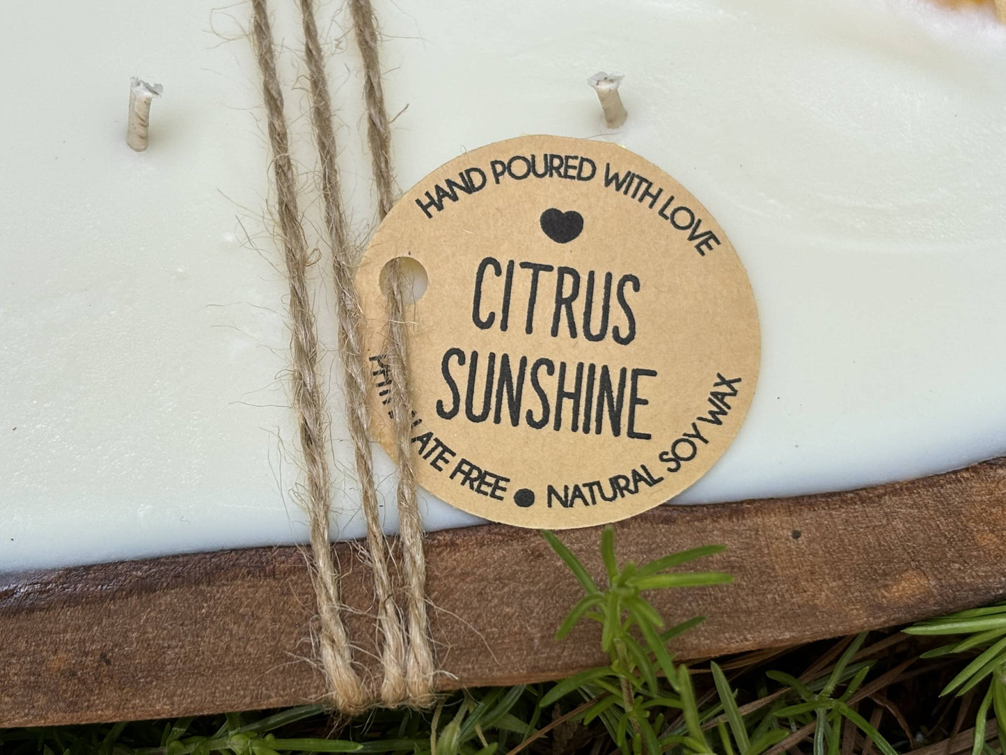 Citrus Sunshine Scented Soy Dough Bowl - Citrus Candle