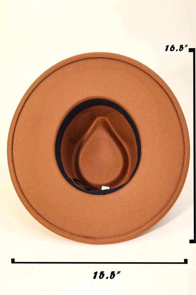 Double Belt Strap Fedora Fashion Hat
