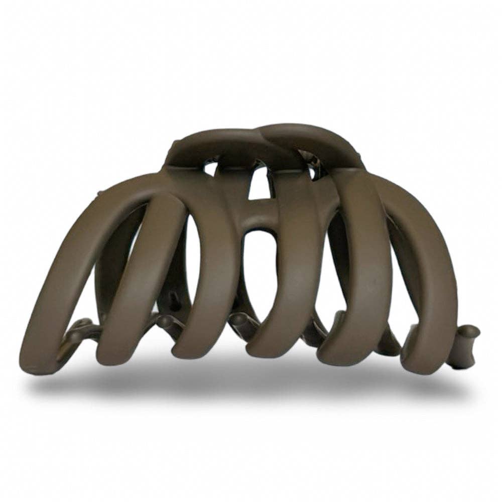 Extra Large Matte Claw Clip - Brown