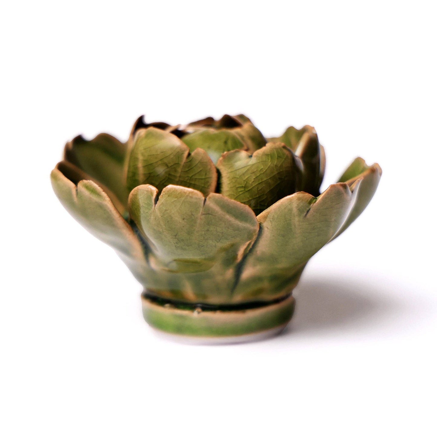 Ceramic Flower Wall Art Peony Green 12