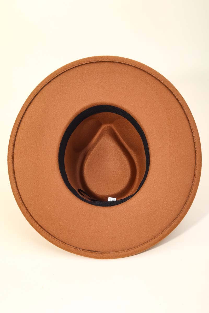 Double Belt Strap Fedora Fashion Hat