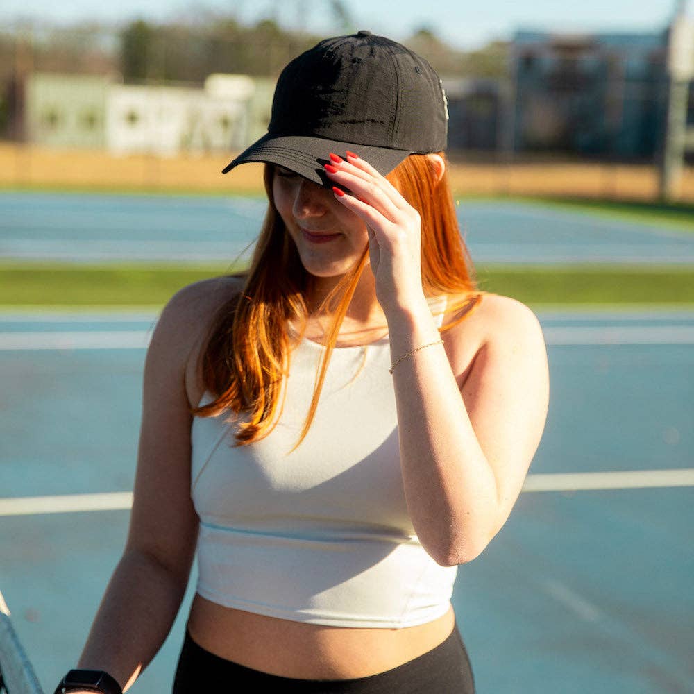Adjustable Running Hat - Black