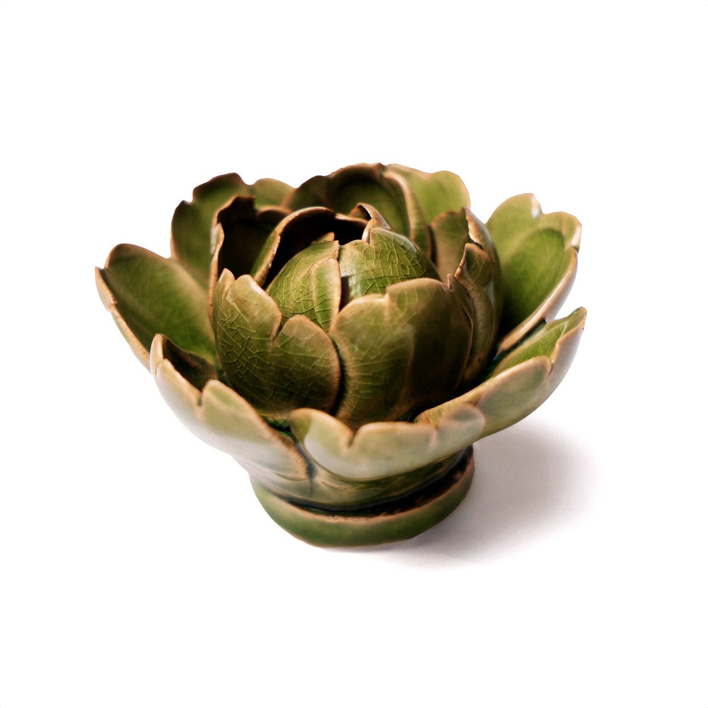 Ceramic Flower Wall Art Peony Green 12