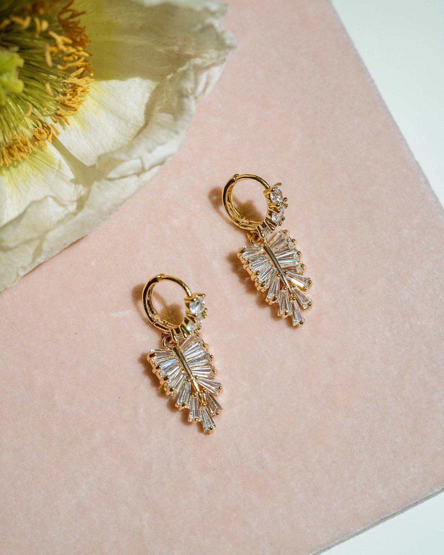 Beverly Leaf Earrings - Bridal