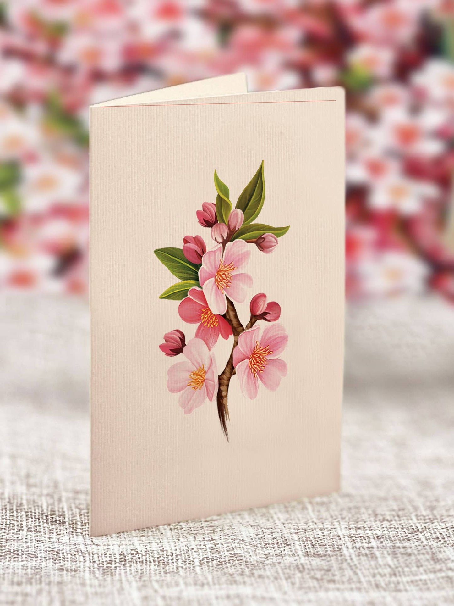 Japanese Cherry Blossoms Pop-up Greeting Card