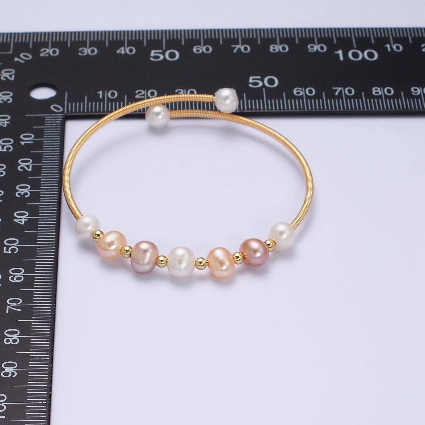 Petite Pearl Bangle Bracelet Layering Jewelry for Minimalist Bracelet Wedding Jewelry WA1866 WA1867