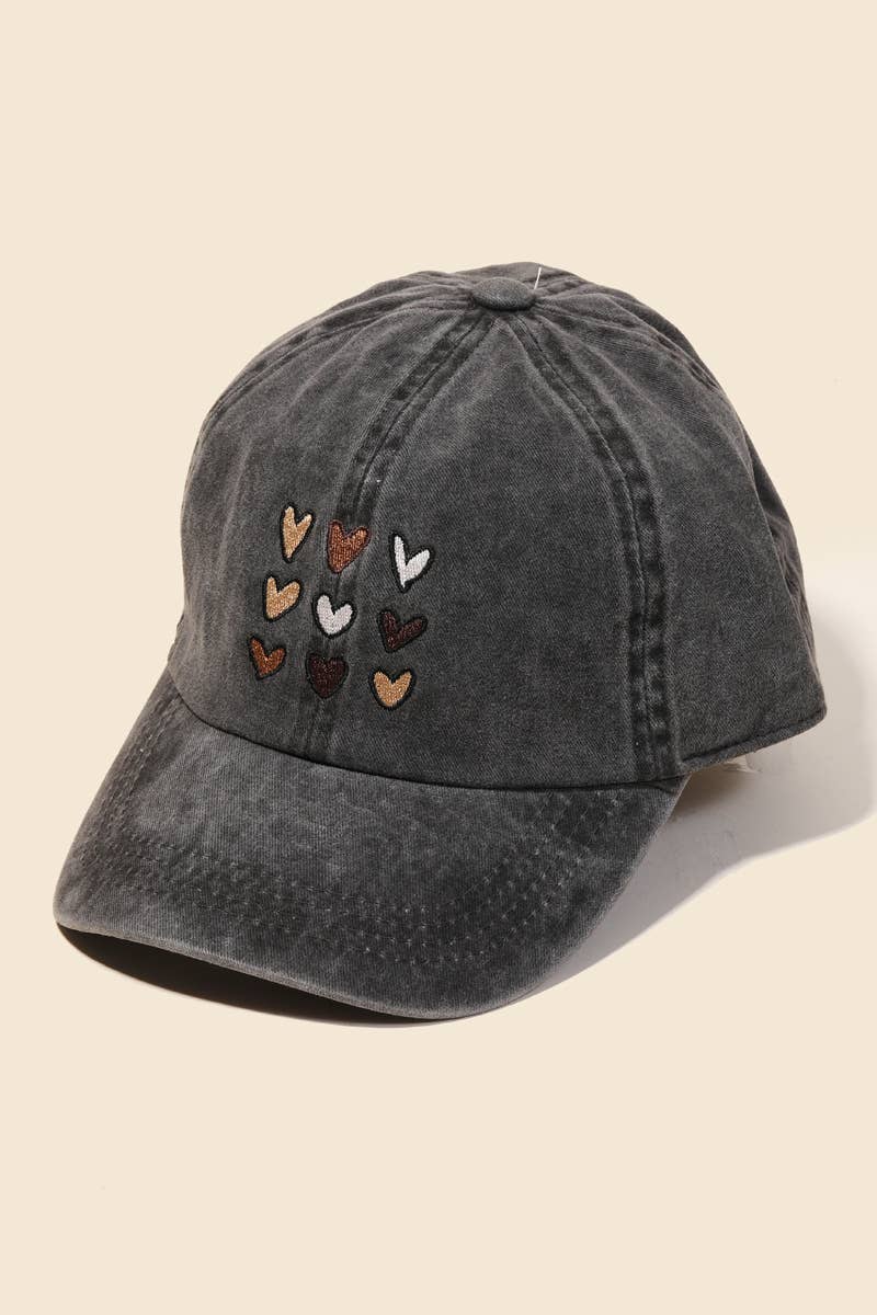 Hearts Denim Cap
