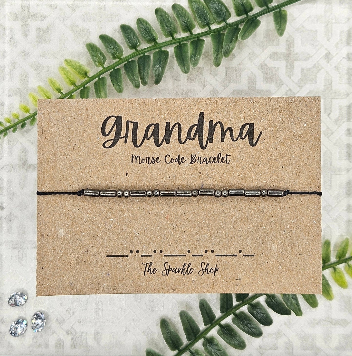 Grandma - Handmade Morse Code Bracelet