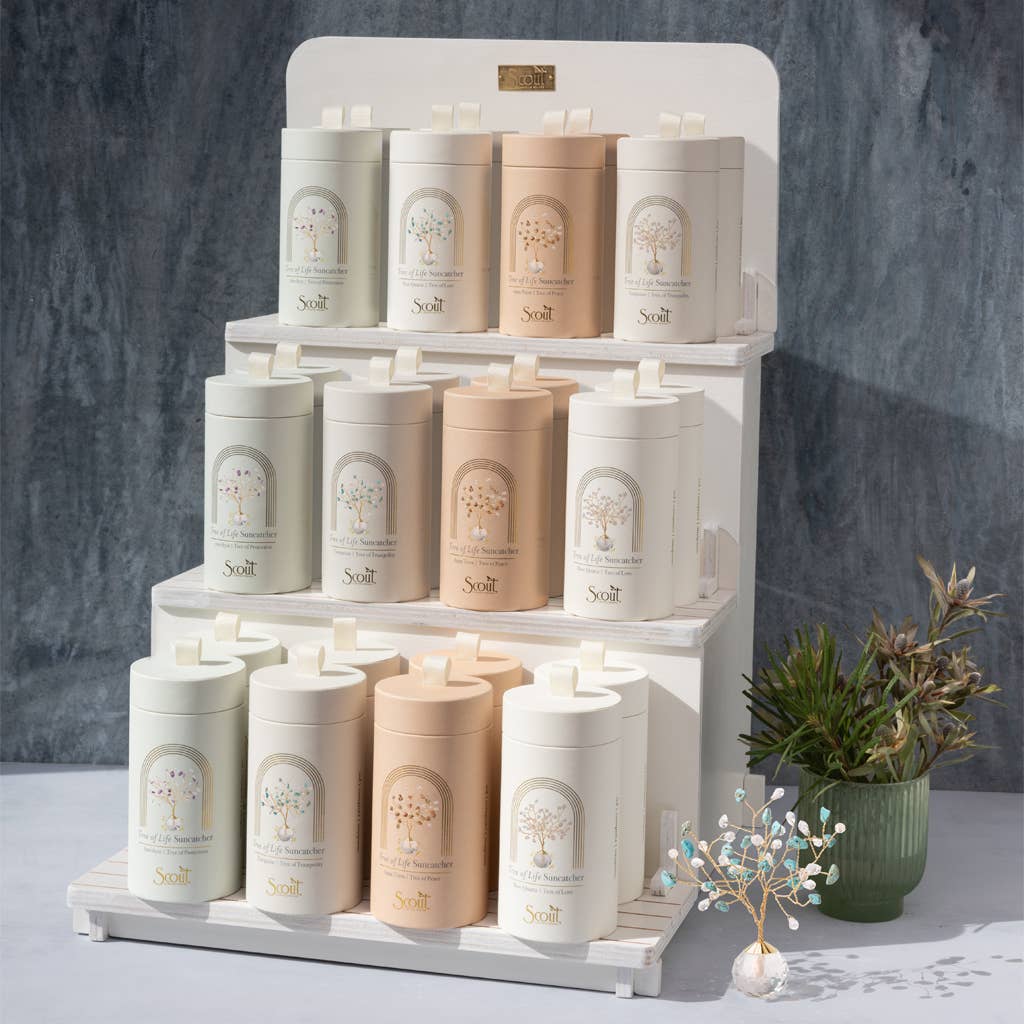 Suncatcher Tree of Life - Aqua Terra/Peace/Gold