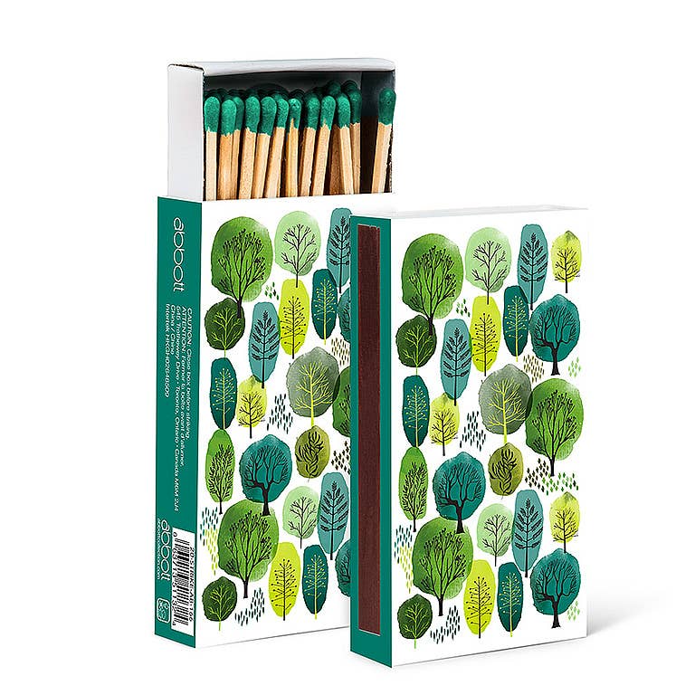 Modern Green Trees Matches-45stks-4" L