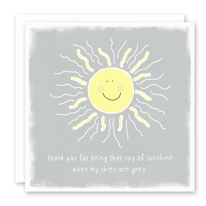 Ray Of Sunshine Card - Thank You Card - Friendship Card