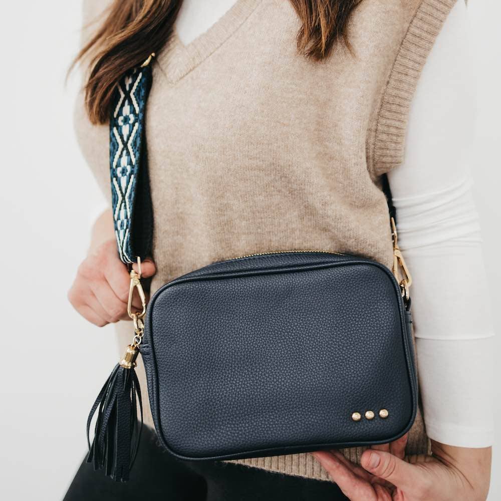Navy willow crossbody bag