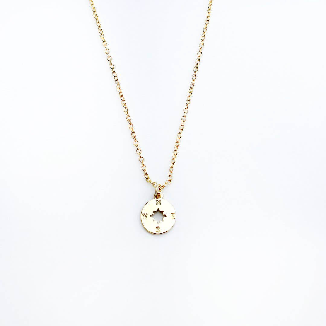 Mom Necklace - I'd Be Lost Without You - Gold - Compass