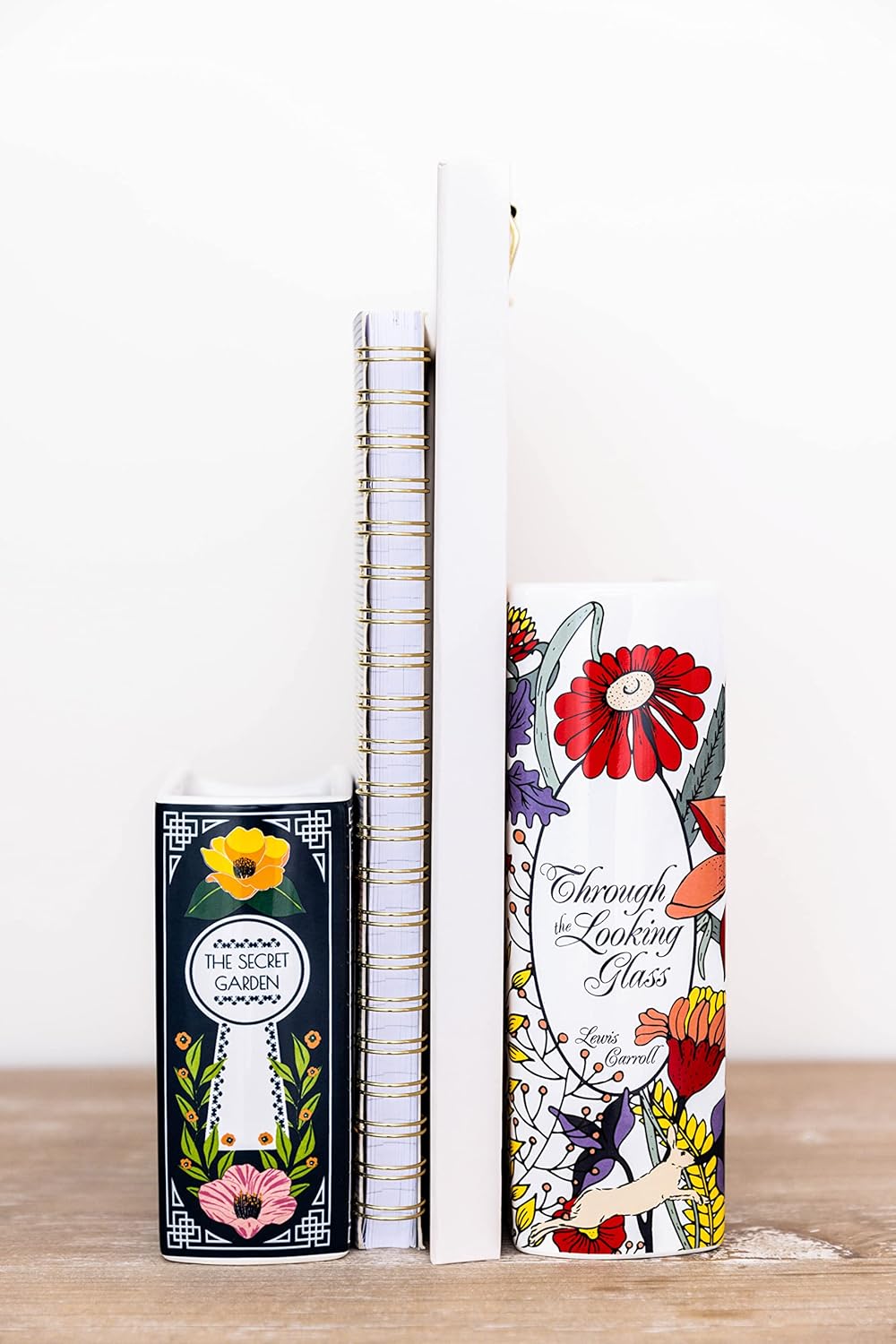 The Secret Garden Original Book-Shaped Decorative Vase, Ceramic Vase, Cute Bookshelf Decor, Unique Vase for Book Lovers (Small)