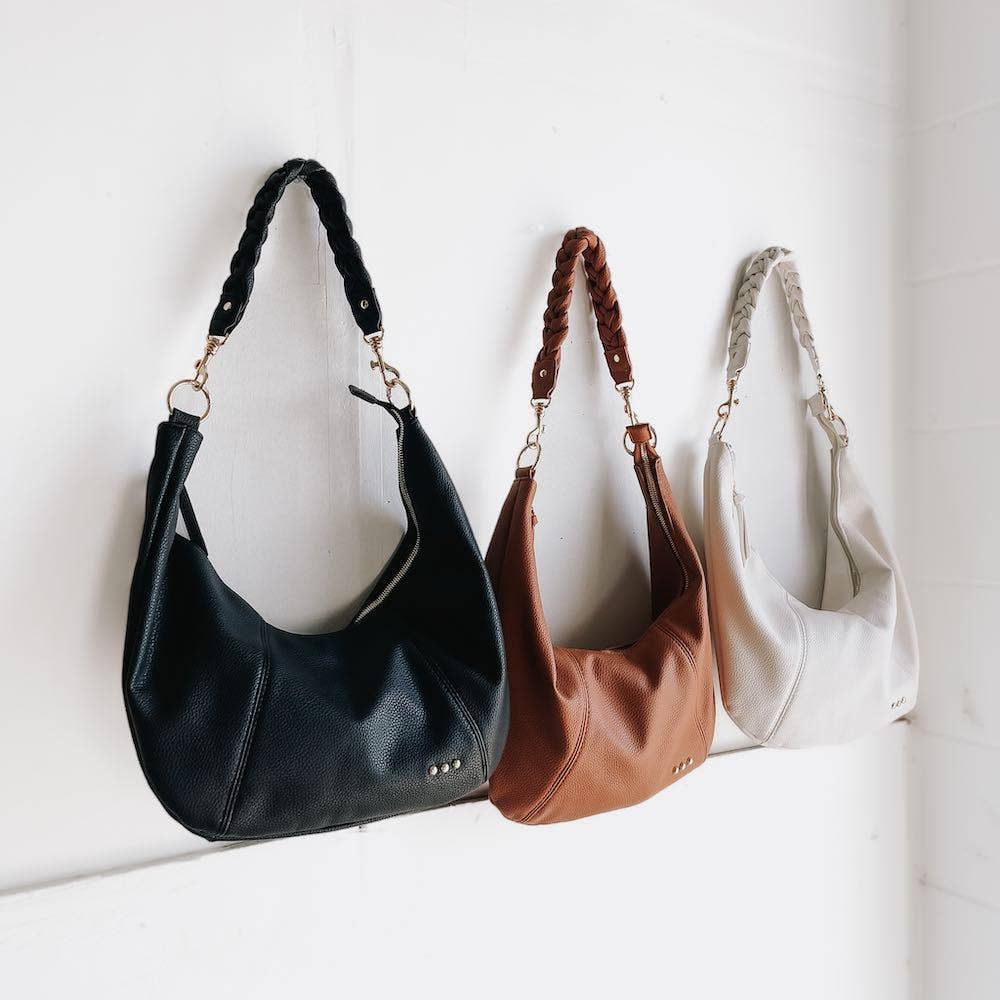 Hattie Shoulder Hobo Bag Braided Strap