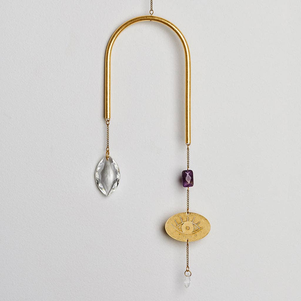 Suncatcher- Evil Eye/Amethyst