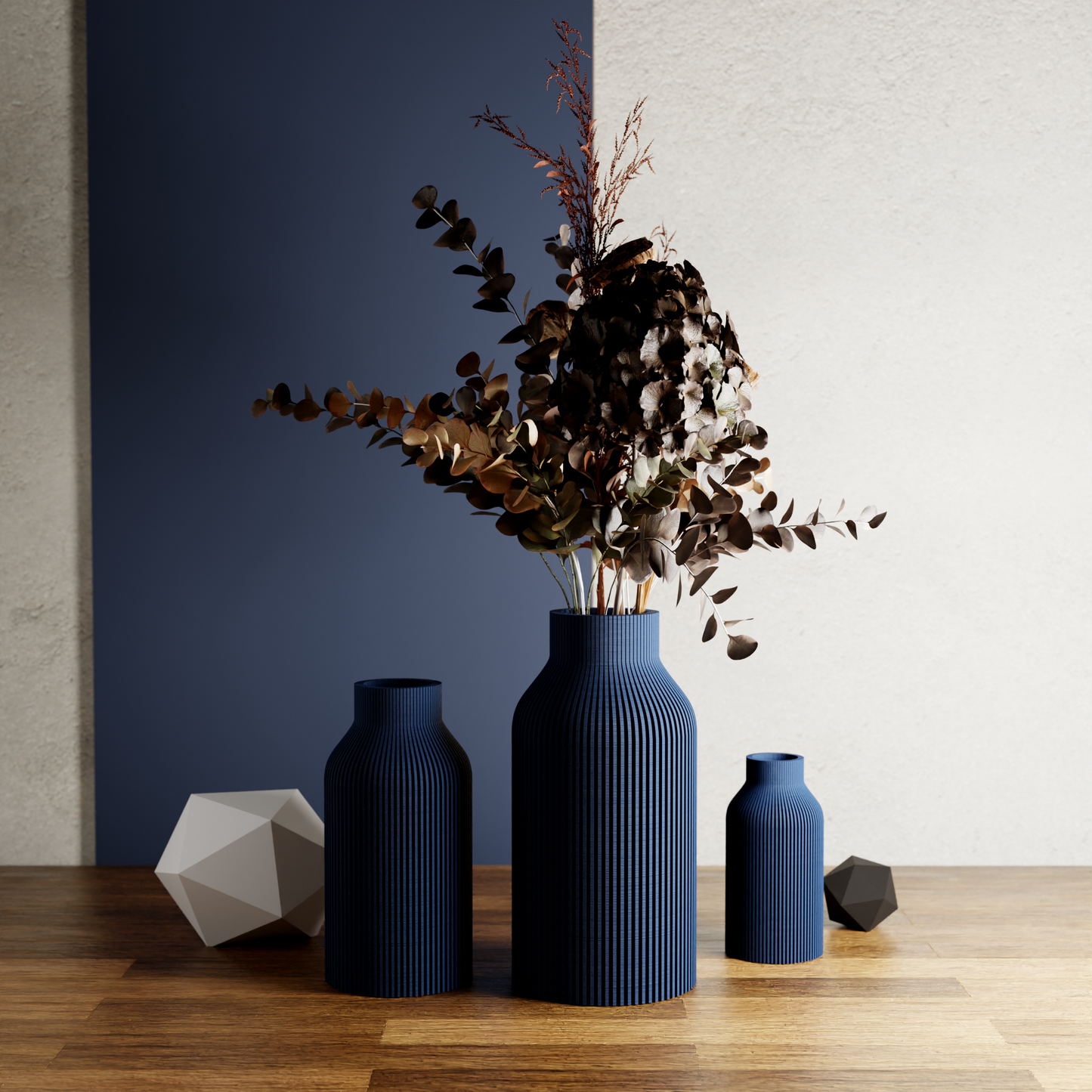 3D-Printed EcoFriendly Bottle Vase - 3 Sizes / Styles