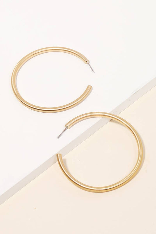 Large Metal Hoop Earrings