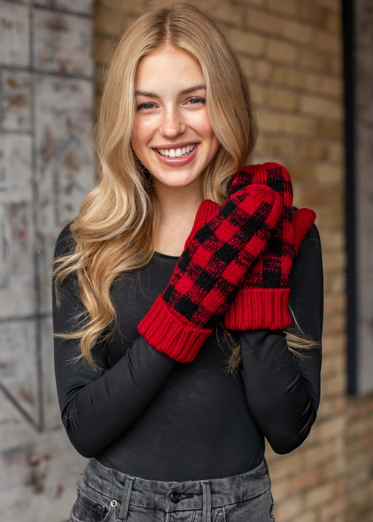 Red Buffalo Plaid Mittens