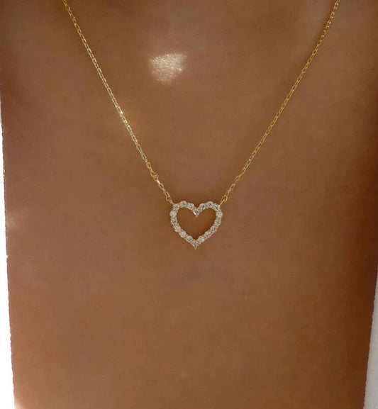 Rhinestone Heart Necklace