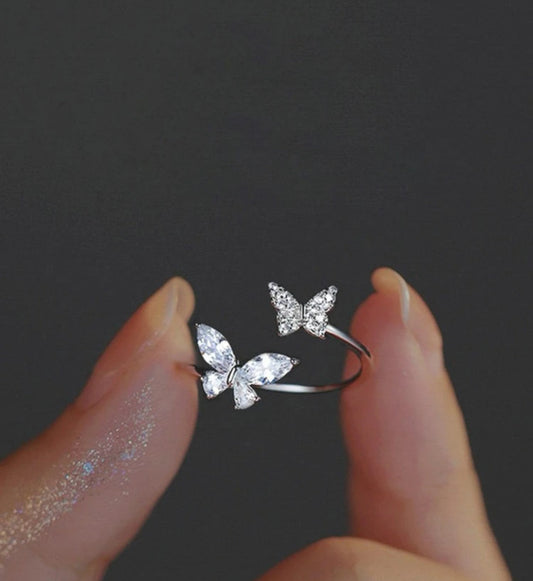 Double Butterfly Ring