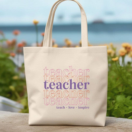 Teacher Canvas Tote Bag - Sale