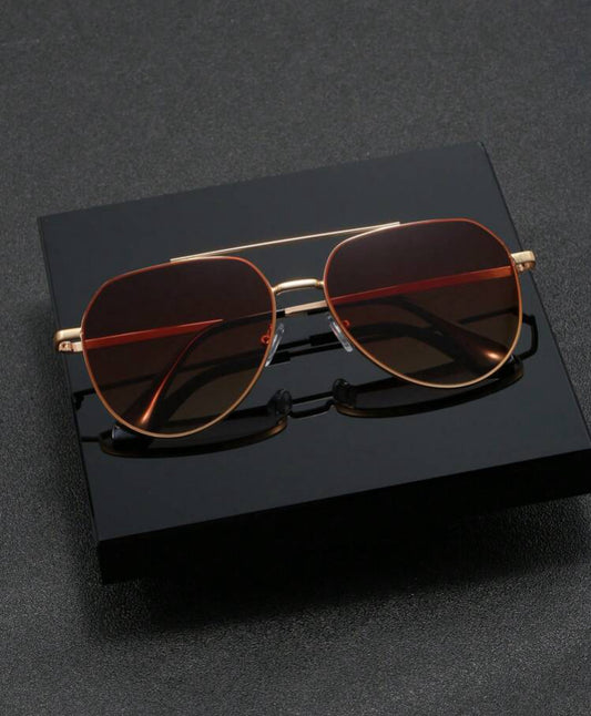 Metal Frame Oval Sunglasses