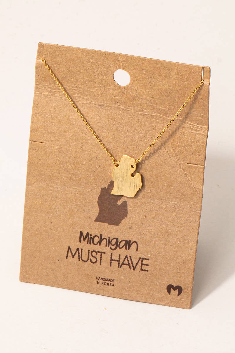 Michigan State Pendant Necklace