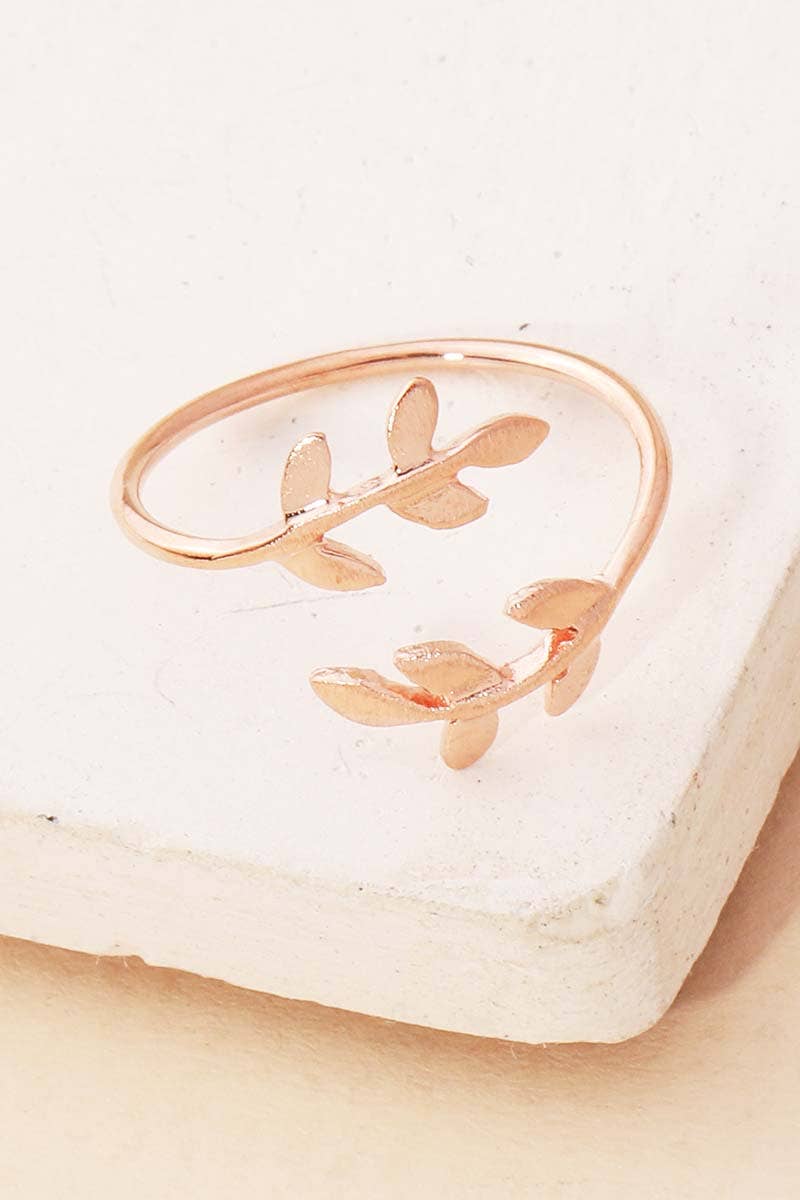 Delicate Leaf Wrap Ring