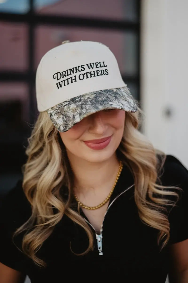 Drinks Well With Others Vintage Trucker Hats For Women
