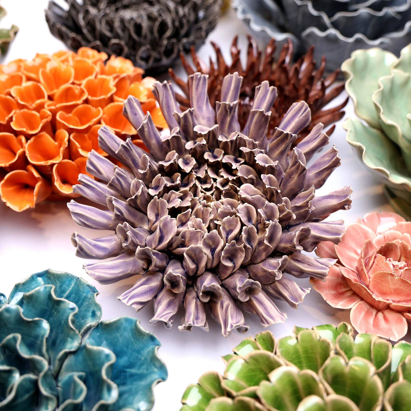 Coral 5 - Ceramic Faux Succulent Home Decor