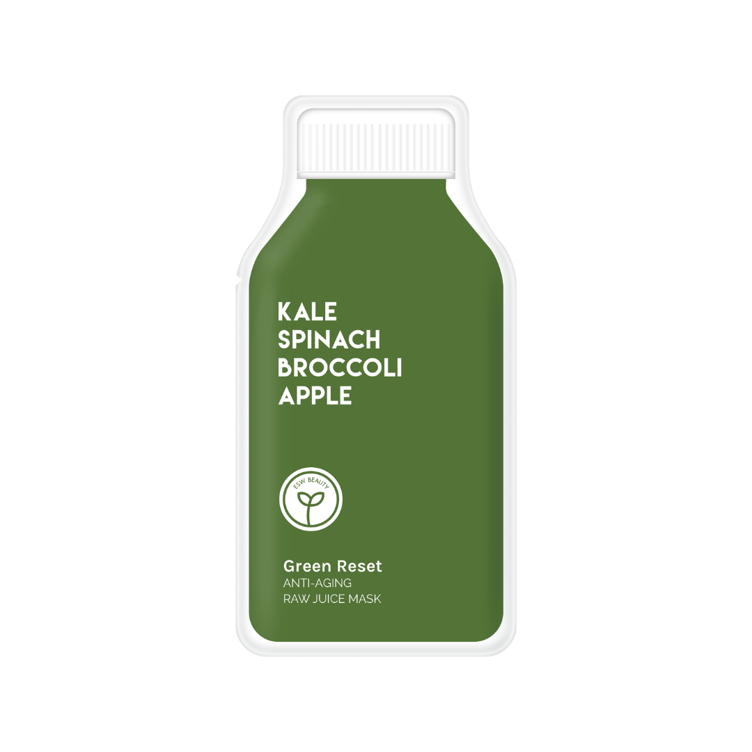 Kale Spinach Broccoli Green Reset Raw Juice Sheet Mask