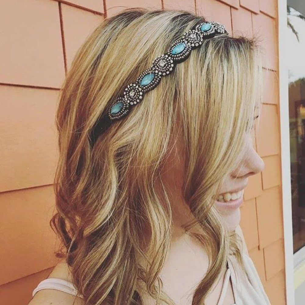 Adjustable Headband - Teal Lush