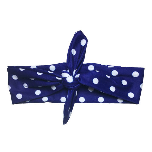 Ultra Soft Knotted - Blue Polka Dots
