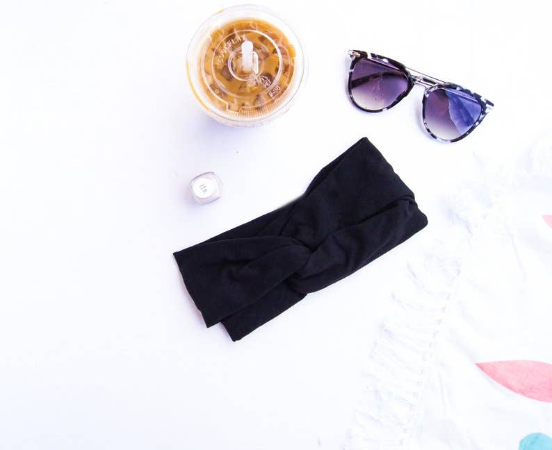 Women's Headband - Twist Turban Headband - Black