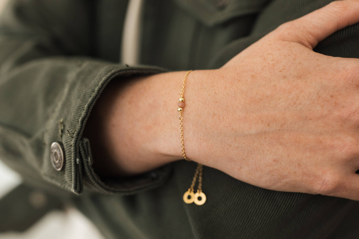 Insight Pink Tourmaline Gold Plated Bracelet