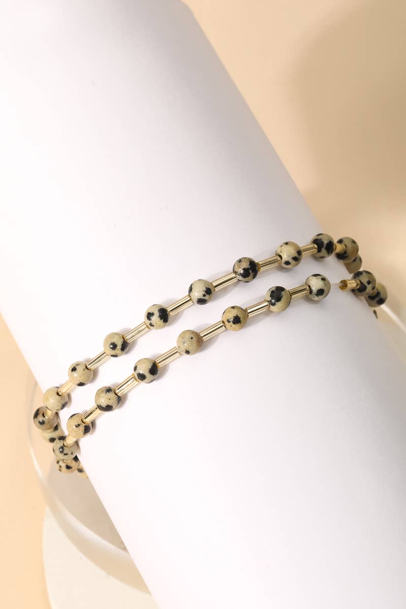 Ball Bead Tube Stretch Bracelet