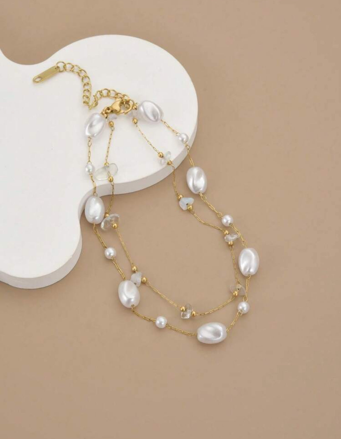 Handmade Stainless Steel Pearl Anklet Ankle Bracelet
