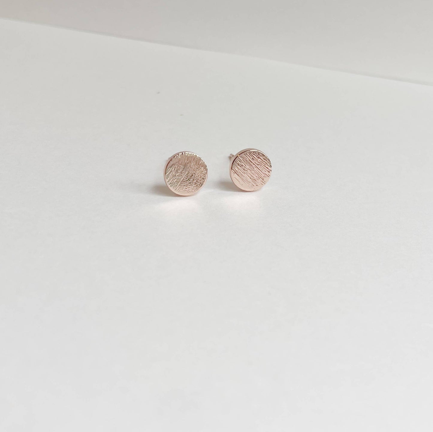 Rose Gold Stud Earrings - Circles