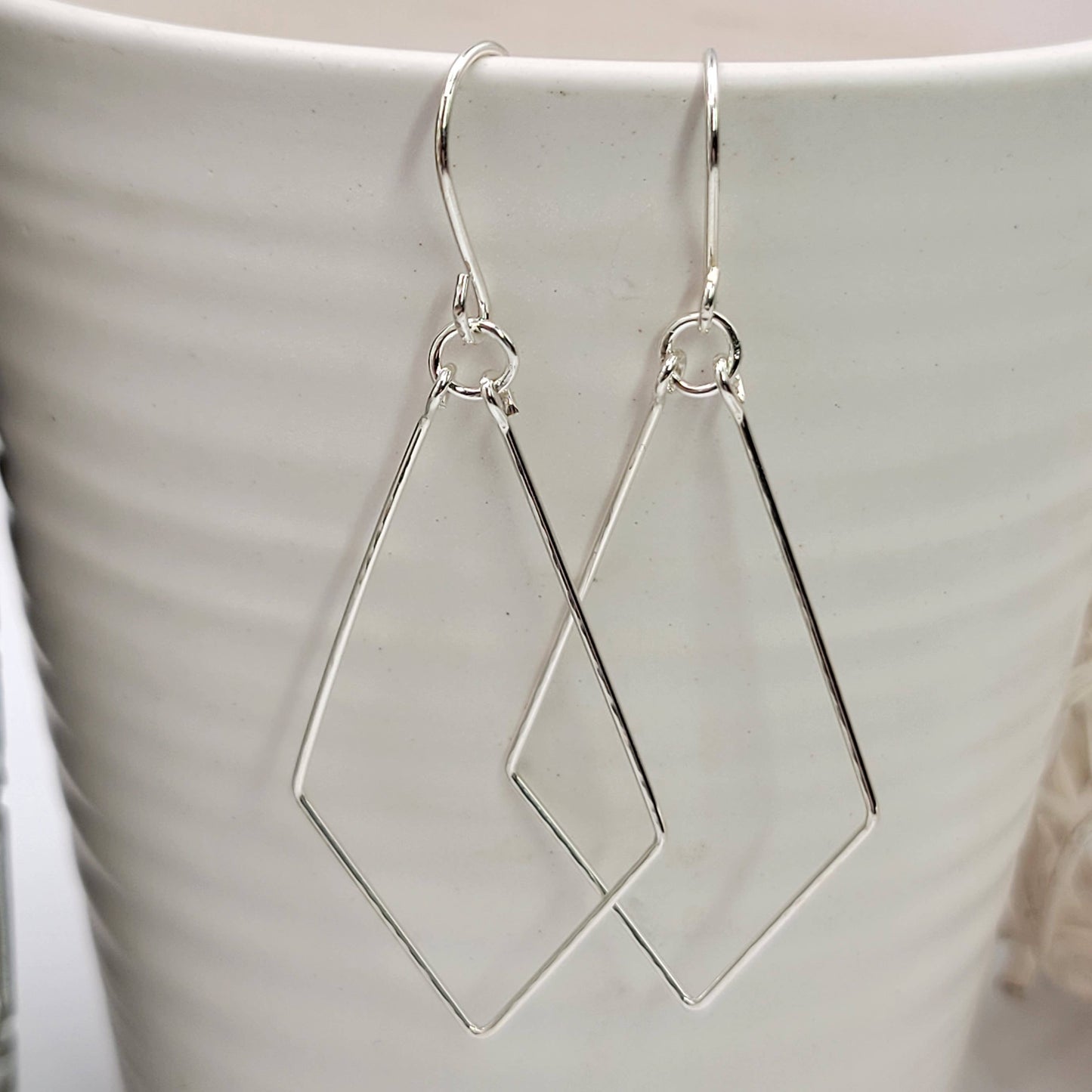 Sterling Silver Trapezoid Earrings