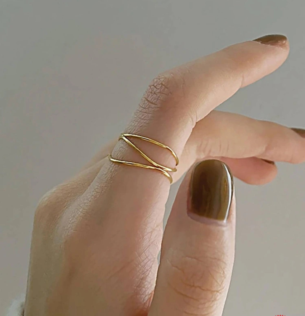 Thin Interweave Ring - Gold