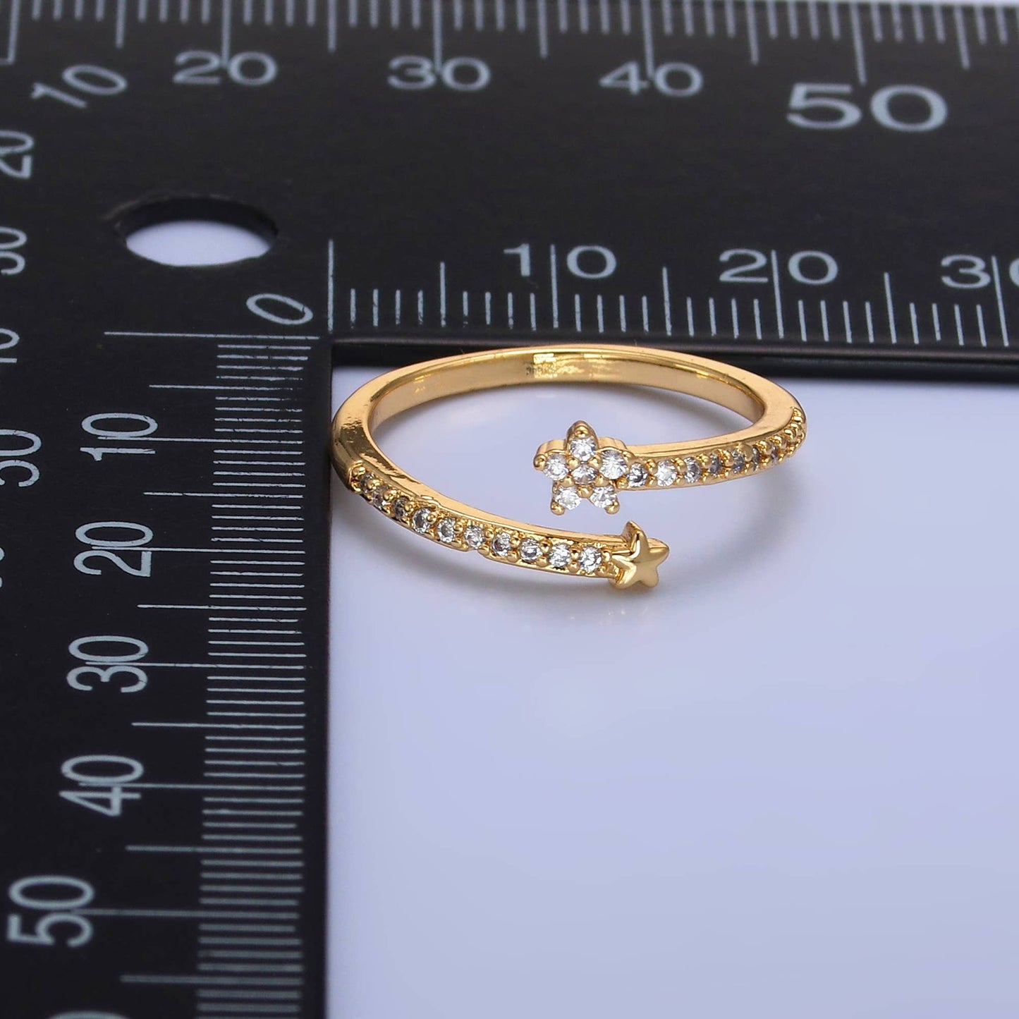 24K Gold Filled  Celestial CZ Paved Claw Ring | O825