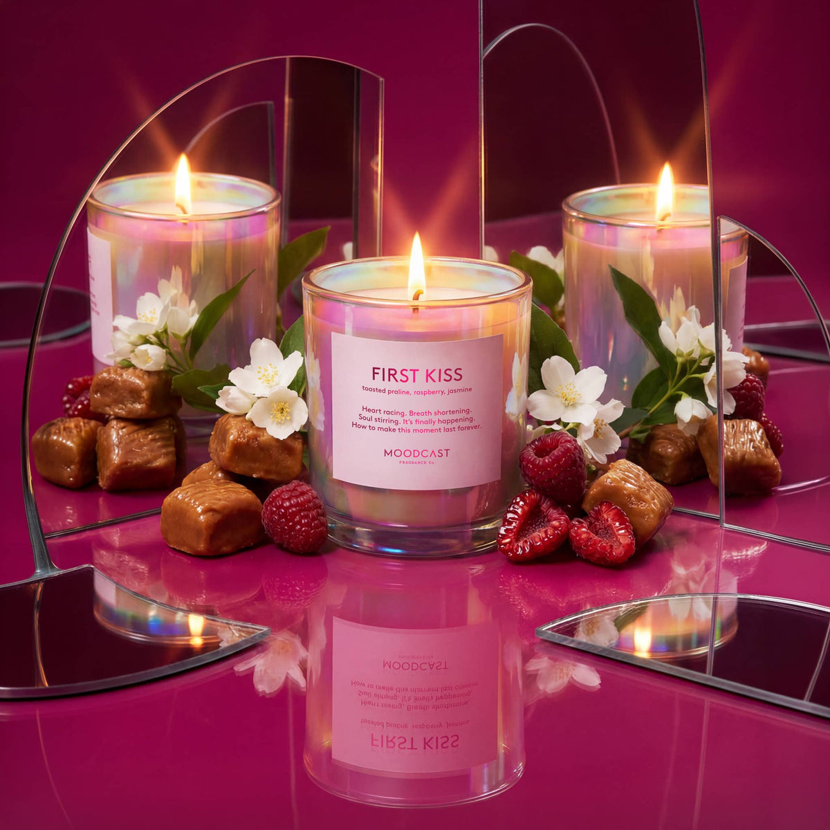 Coconut Wax Candle - Vibes - First Kiss - 8 oz Glass Jar