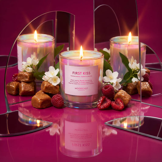 Coconut Wax Candle - Vibes - First Kiss - 8 oz Glass Jar