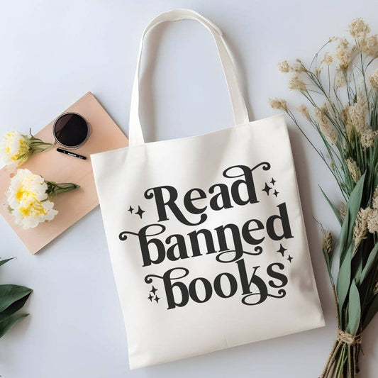 Read Banned Books Canvas Tote Bag