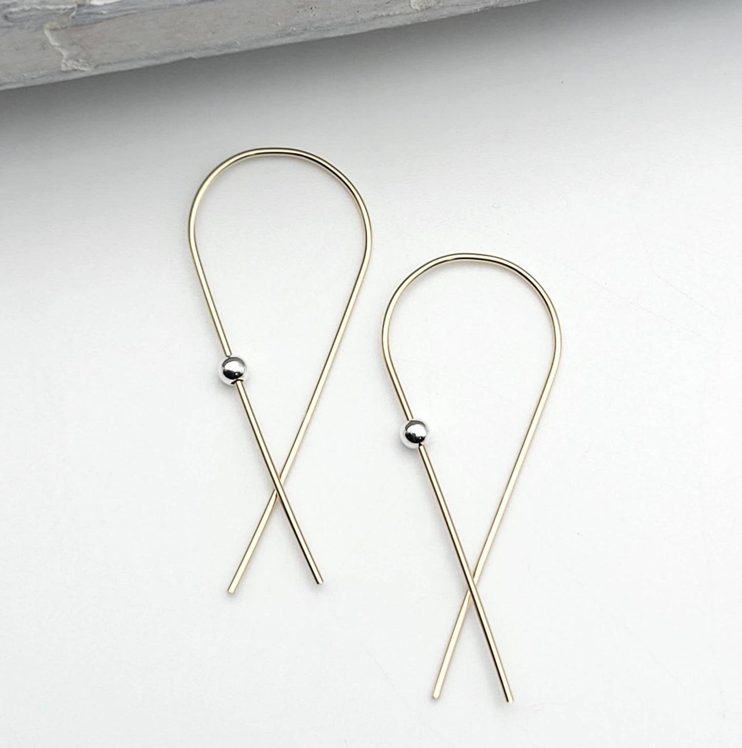 Wishbone Threader Earrings - 14k Gold Filled