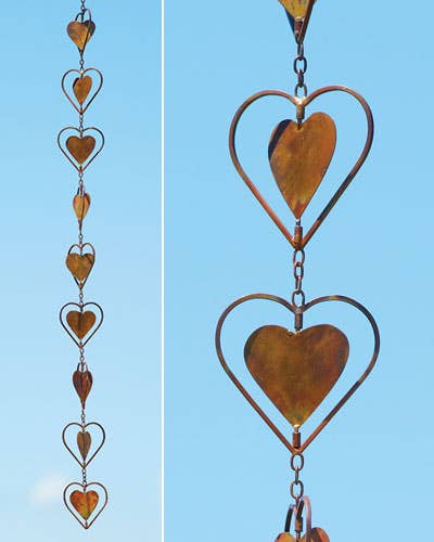 Flamed Hearts Ornament