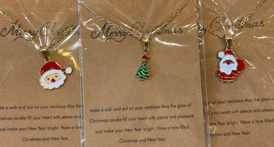 Enamel Christmas Necklace